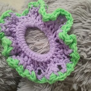 3 *Toxic Poison* Purple and Green Hair Scrunchie Accessory Set